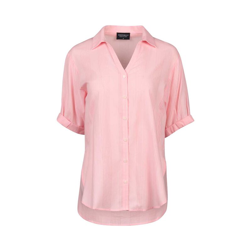Vassalli Dropped Shoulder Shirt With Rounded Hem image number 6